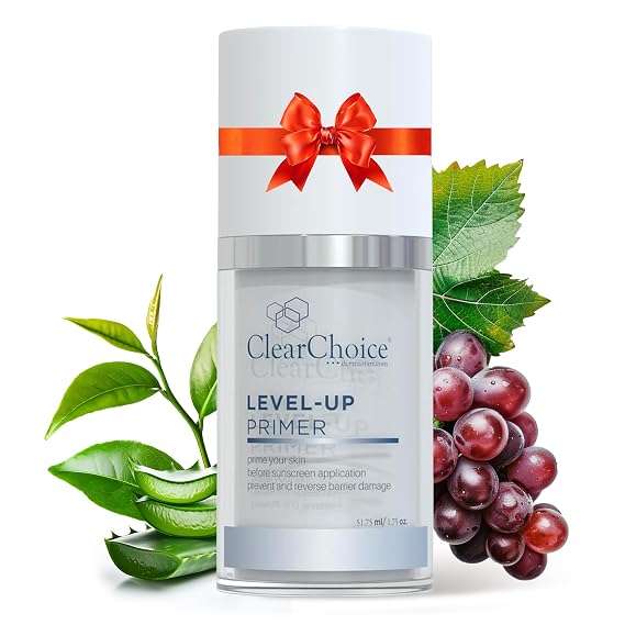 Clear Choice Level-Up Primer 1.7oz Lightweight Face Primer with Antioxidants, Hydrates & Protects, Smooths Skin for Makeup Application, PABA-Free