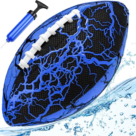 Jasonwell Waterproof Football Pool Toys - Strong Grip Soft Football for All-Weather Play Pool Games Beach Toys Water Footballs Outdoor Sports Toy Christmas Birthday Gifts for Kids Boys Teens Adults