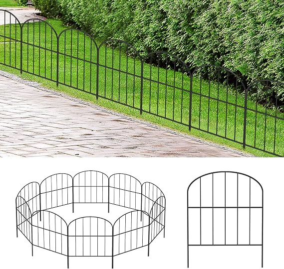 Decorative Garden Fence 10ft (L) x 16.5in (H) Fencing Dog Animal Barrier