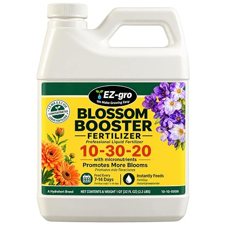EZ-gro 10-30-20 Blossom Booster, Indoor Plant Fertilizer, Liquid Plant Food
