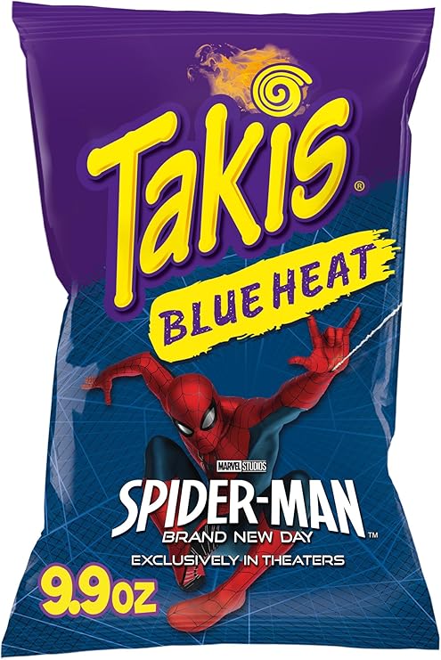 Takis Blue Heat Rolled Tortilla Chips, Hot Chili Pepper Artificially Flavored, 9.9 Ounce Bag
