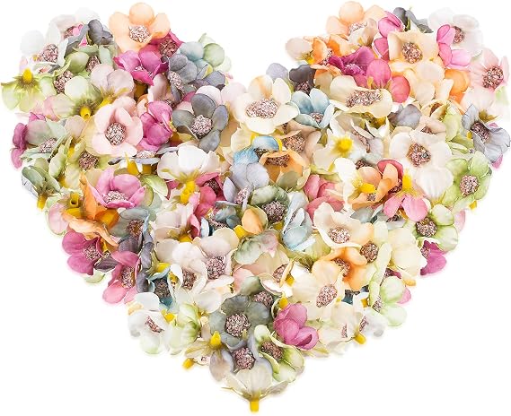 Juexica Mini Flowers for Crafts Small Silk Flowers Artificial Daisy Fake Small Flower Heads Bulk for Crafts Wedding Hair Cap Home Crown Garland Accessory Decor, 11 Colors(150 Pieces)