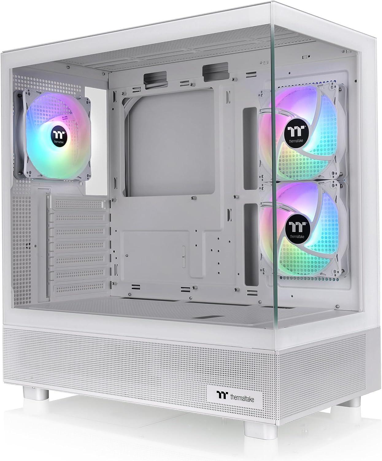 View 270 Plus TG ARGB Snow Mid Tower E-ATX Case; 3x120mm ARGB Fans Included; Support Up to 360mm Radiator; Front & Side Dual Tempered Glass Panel; CA-1Y7-00M6WN-01