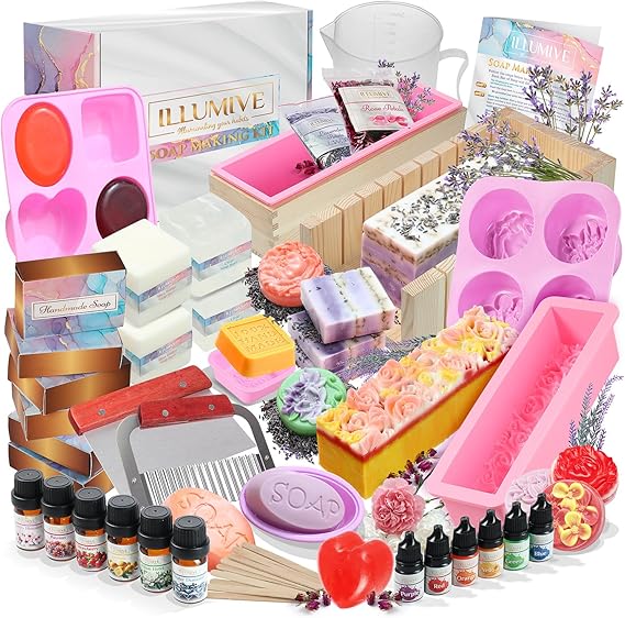 Illumive Deluxe Soap Making Kit - Soap Kit Includes All Soap Making Supplies. DIY Soap Making Kit.