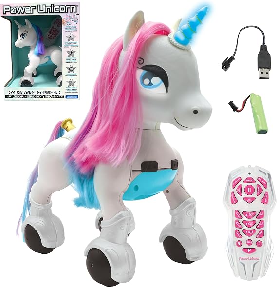 LEXiBOOK, Power Unicorn Smart Unicorn, UNI01 | Programmable, Remote & gesture control, Dance, Music, Light effects, Rechargeable
