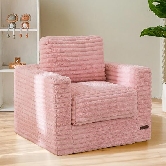 MAXYOYO Kids Bean Bag Chair, Comfy Upholstered Bean Bag Sofa with Filler