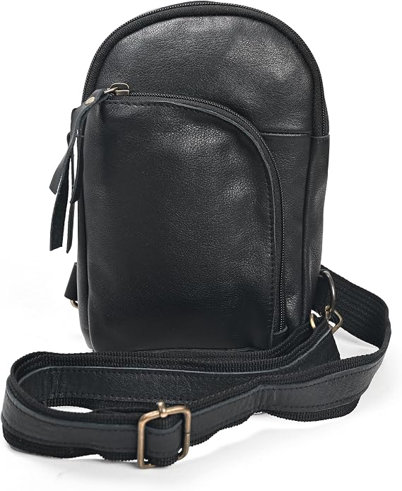Genuine Leather Sling Bag For Men And Women