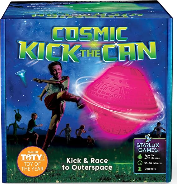 Cosmic Kick the Can An Outdoor Game with a Galactic Twist | Ages 5+, 4-12 Players | Glow in the Dark | Outside Toys for Kids | Backyard, Camping & Parties | Gifts for Boys | Toy of the Year Finalist