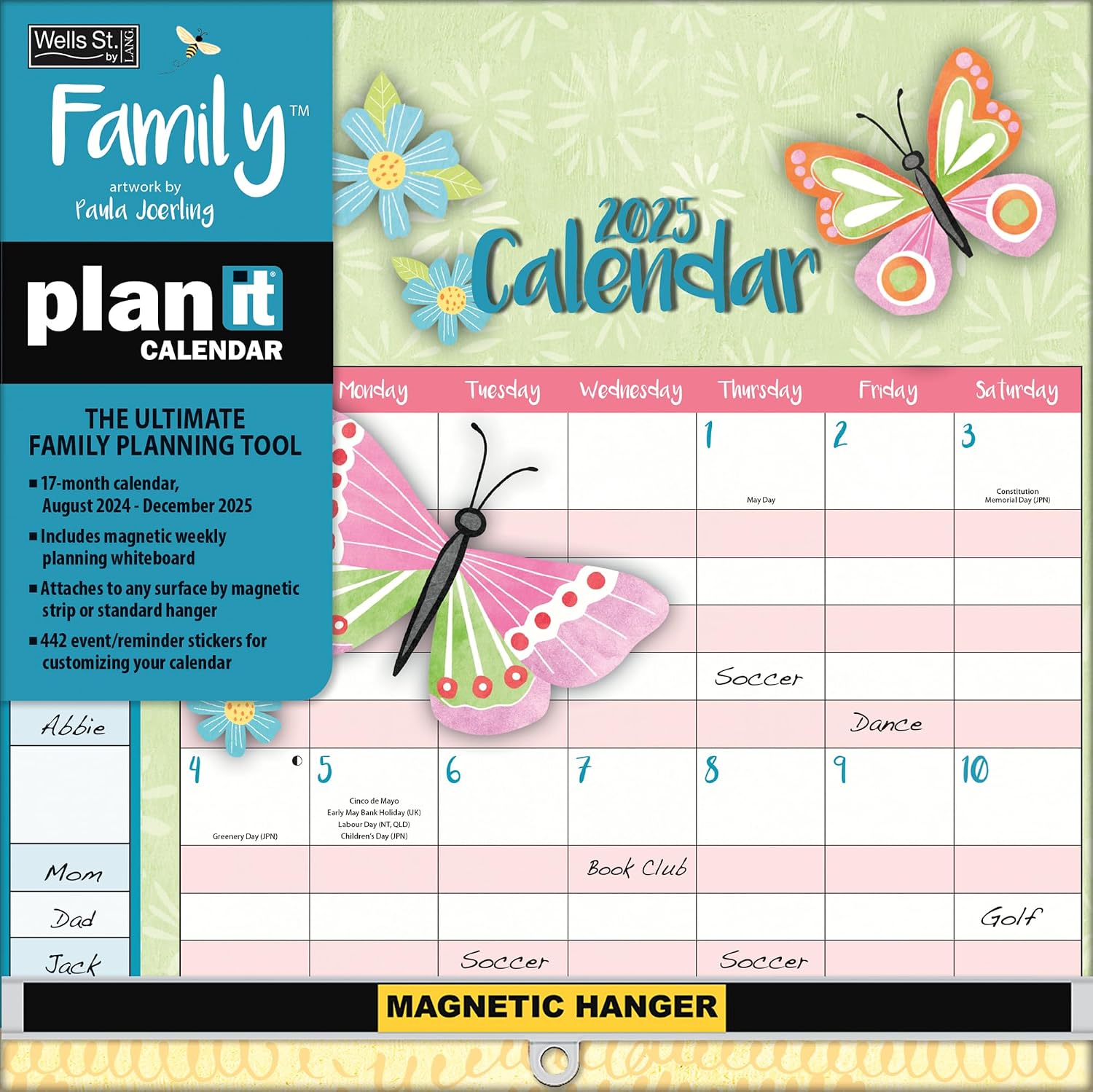 Wells Street by Lang, Family by Paula Joerling 2025 Plan It Wall Calendar