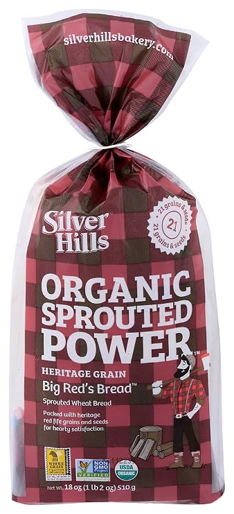 Silver Hills Bakery, Bread Sprouted Big Reds Organic, 18 Ounce