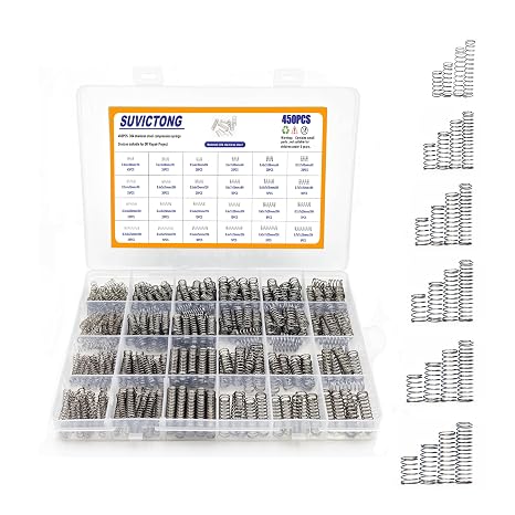 450Pcs 24 Different Sizes Compression Springs Assortment Kit,Mini Spring