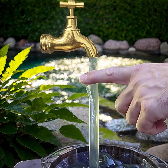 Watering Fountain Faucet Indoor Outdoor: Magic Faucet Tap, Waterfall Fountain, Hidden Magic Floating Water Faucet with Fountain Pump, for Fish Tank, Desk, Garden, Patio Decoration
