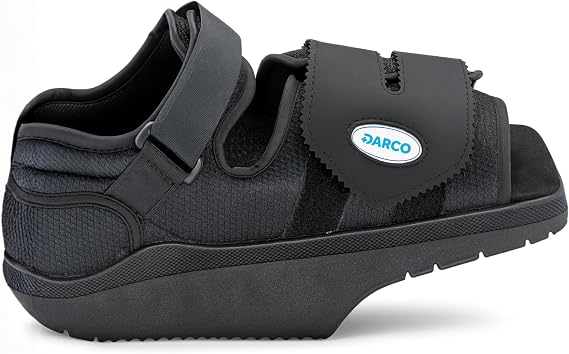 DARCO Orthowedge Shoe, Orthapaedic Shoe, For Injury and Recovery, Rehabilitation and Physio, Black, X-Large