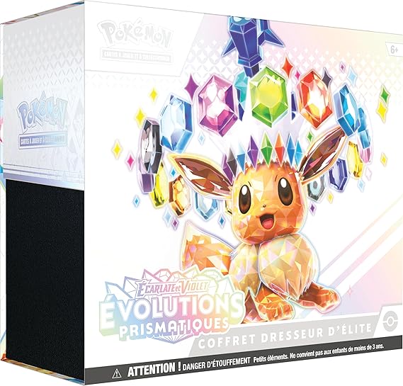 Pokemon: Scarlet & Purple Elite Trainer Set - Prismatic Evolutions of the Pokemon TCG (1 Fully Illustrated Promo Card, 9 Booster Packs & Premium Game Accessories)