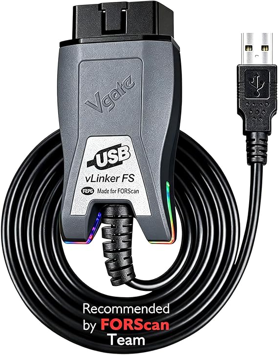 Vgate VLINKER FS OBD2 Scanner OBDII USB Adapter Code Reader Diagnostic Tool for FORScan with HS/MS-CAN Auto Switch