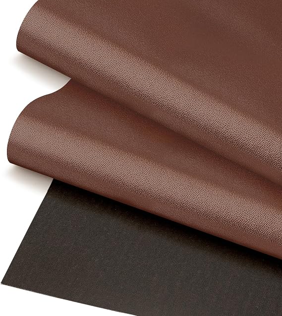 Brown Faux Leather Fabric Upholstery Leatherette Vinyl Fake Leather