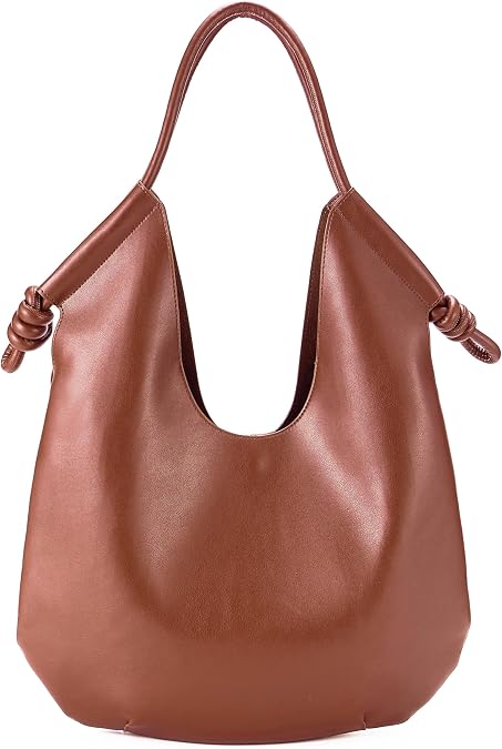 Large Hobo Bag for Women PU Leather Bag Trendy Shoulder Bag Satchel for Work Travel