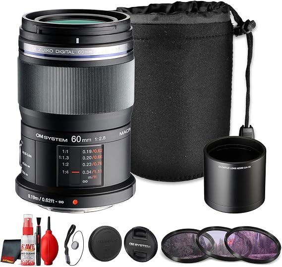 OM SYSTEM M.Zuiko 60mm f/2.8 Macro Lens for Micro Four Thirds Bundle