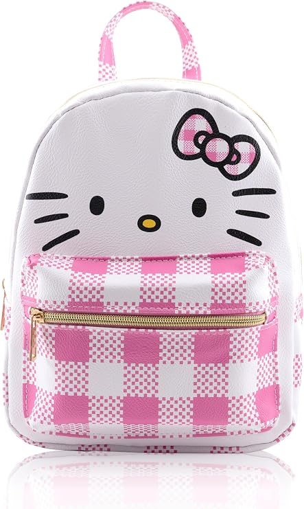 Fast Forward Sanrio Hello Kitty Backpack for Women, Men, Unisex | Cute PU Leather 10" Mini Backpack Purse | Hello Kitty Bag & Accessories