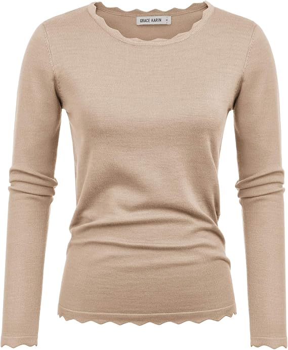 GRACE KARIN Long Sleeve Fall Sweaters for Women Trendy Business Casual Tops