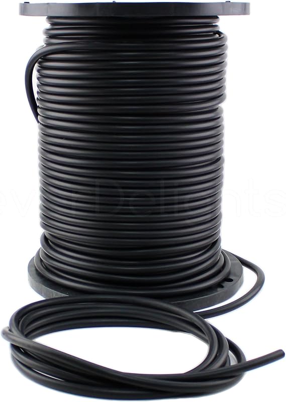 CleverDelights Solid Rubber Cord - 1/2" Diameter - 5 Feet - Buna 70 Durometer - Black - 0.5" Round