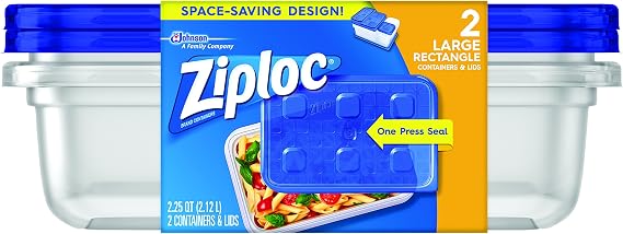 Ziploc 321874 Food Storage, 2 Count (Pack of 1)