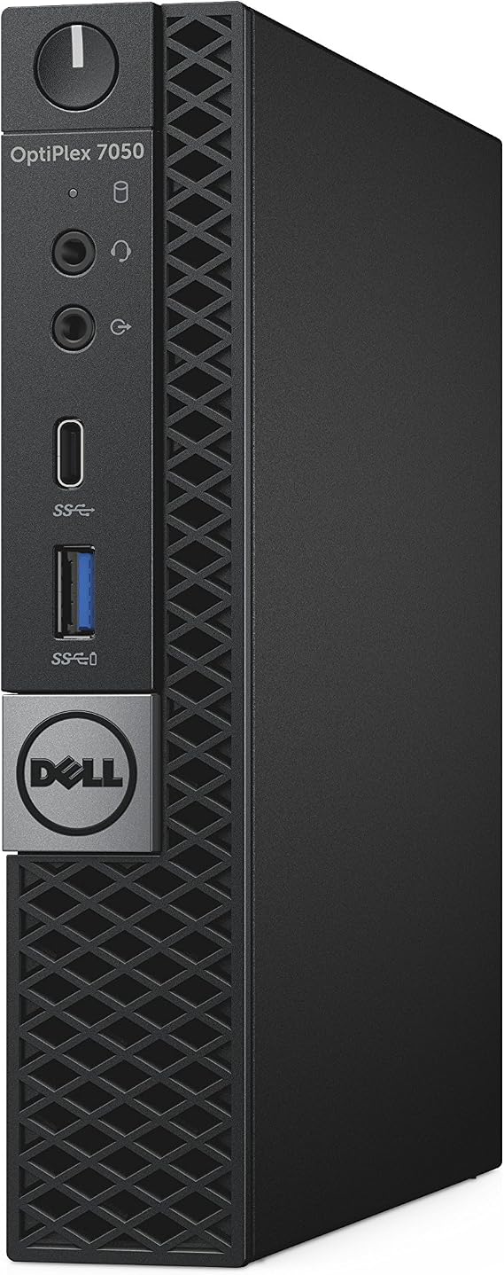 Dell OptiPlex 7050 Micro Form Factor Desktop Computer, Intel Core i7-7700T, 8GB DDR4, 256GB Solid State Drive, Windows 10 Pro (T6H1F)