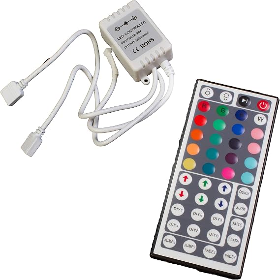 IR Remote Controller 44 Keys RGB 2 Port Output Controller for 5050 3528 LED Light Strip Module
