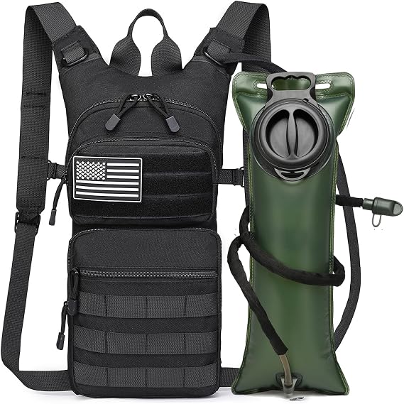Insulated Water Hydration Pack Bag with 3L TPU Bladder Tactical Molle Hydration Backpack for Hiking Cycling Running
