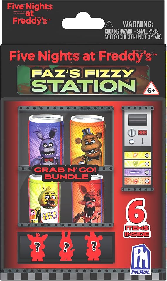 Five Nights at Freddies- Faz'S Fizzy Station, 3.8 cm Ancho, 9.2 cm Largo, 15.5 cm Viola