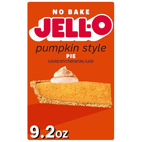 Jell-O Dessert Kit with Filling & Crust Mix, No Bake Pumpkin Pie, 9.2 oz