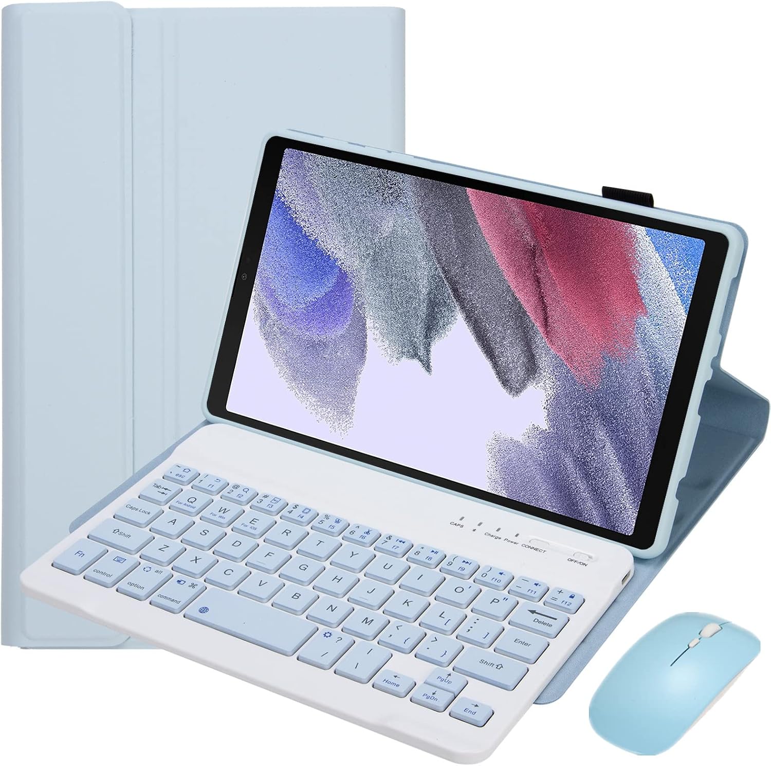 Keyboard Case for Samsung Galaxy Tab A7 Lite 8.7" 2021 (SM-T220/T227U) with S Pen Holder, Wireless Keyboard Detachable, Bluetooth Mouse,Blue