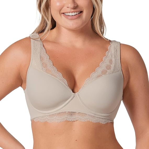 Leonisa - Lace Profile Full Coverage Lightly Lined Lace Bra for Women