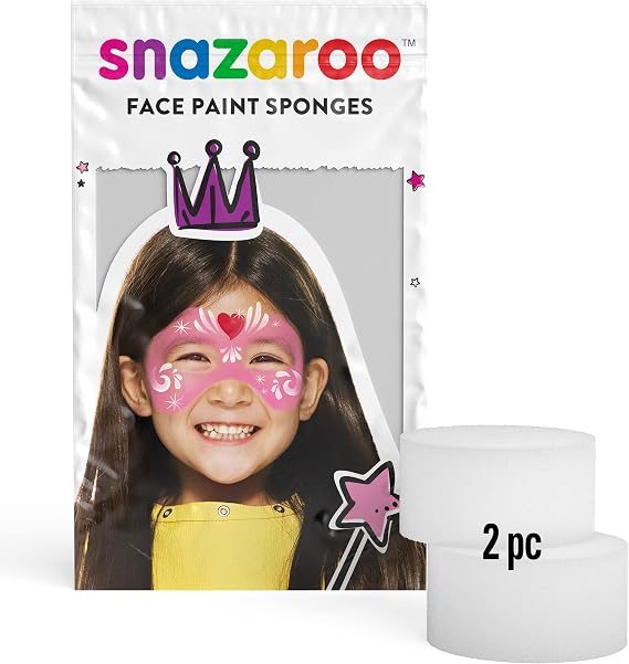 Snazaroo Face and Body Paint Sponges, High Density Sponge, Set of 2