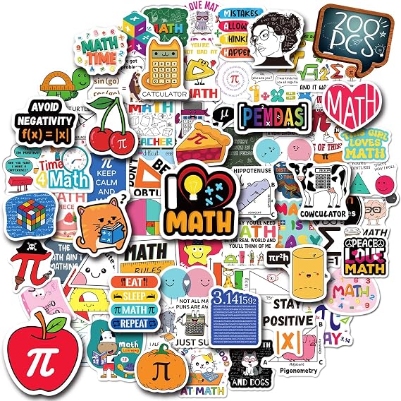 200 PCS Math Stickers for Teens Adults Students Teachers