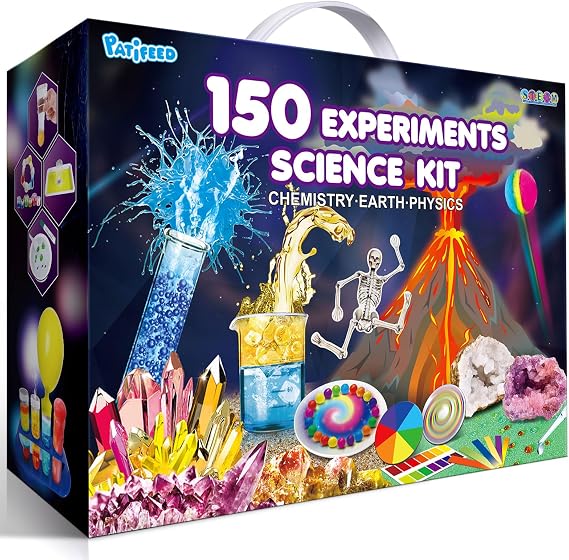 PATIFEED 150 Experiments Science Kit for Kids Chemistry Set