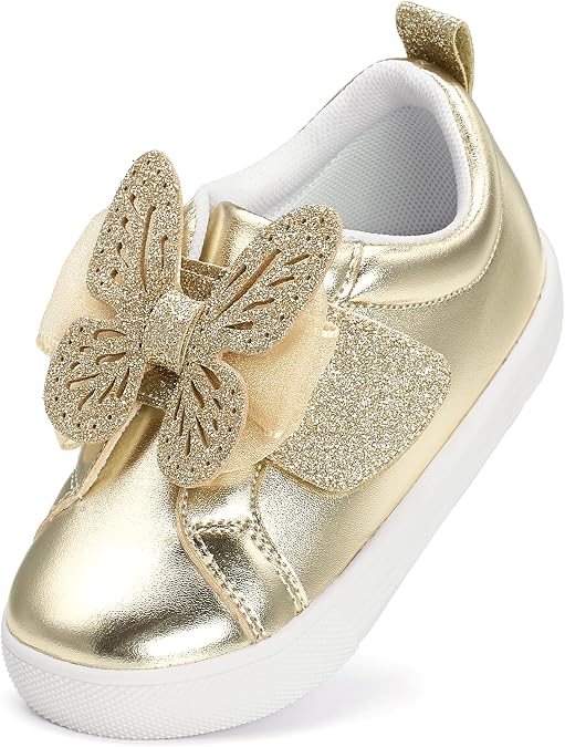 Felix & Flora Toddler/Little Kid Girls Running Shoes Sports Sneakers Princess Casual Glitter Shoes.