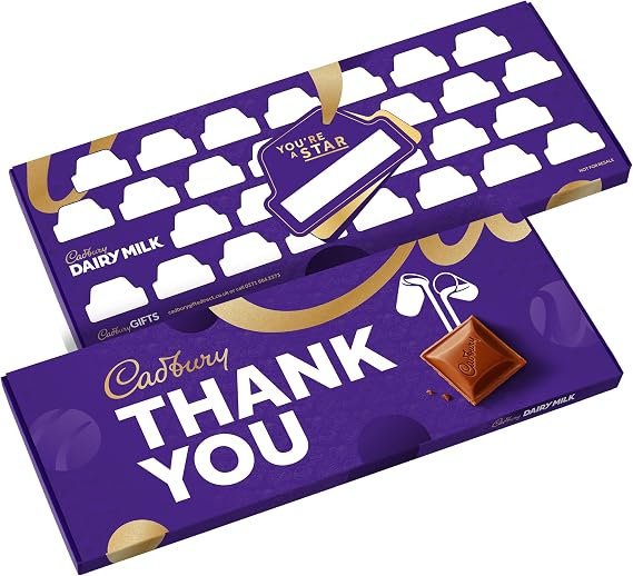 Cadbury Dairy Milk Thank You - Multi Signature Chocolate Gift Bar Extra-Large 850g