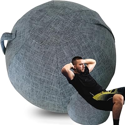 Exercise Ball Chairs Cover Applicable to Pilates Ball Yoga Ball Chair Birthing Ball Pregnancy Stylish, Durable, and ComfortableNo Balls Included