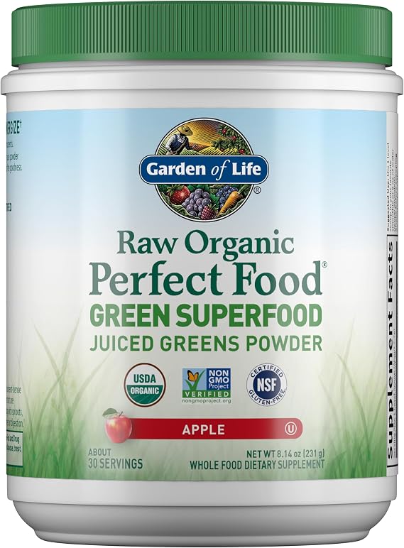 Garden of Life Raw Organic Perfect Food Apple Superfood Powder, 30 Servings
