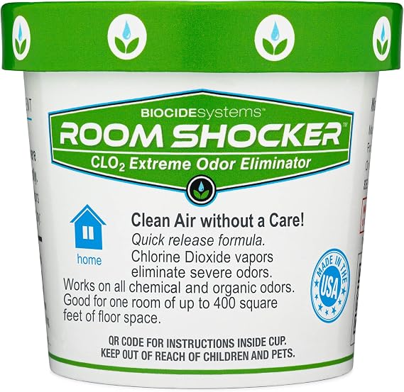 Biocide Systems Room Shocker, Strong Odor Eliminator for Home, Remove Smell