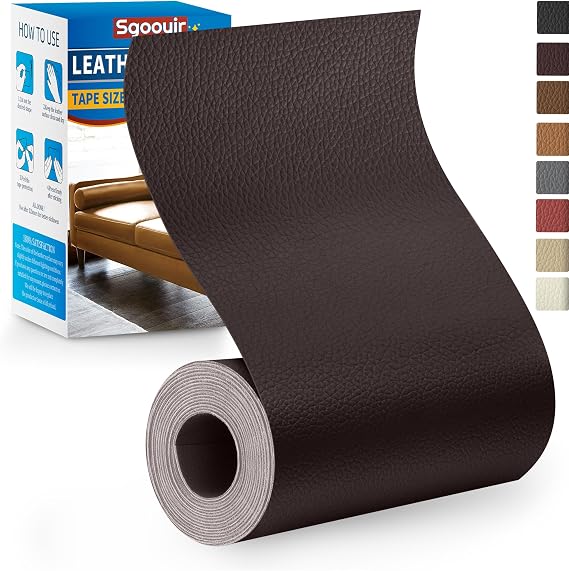 Leather Repair Tape, Self Adhesive Leather Repair Patch Kit Dark Brown