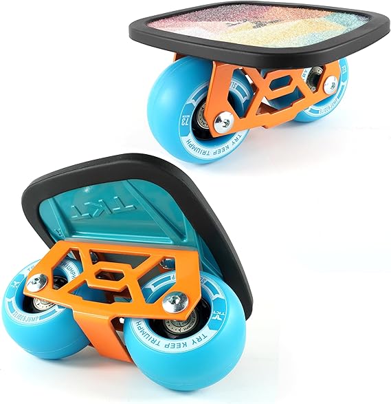 TKT Aluminum Plate Freeskates - Skillful Free Skates Split Skateboard - High End Bearings with PU Wheels