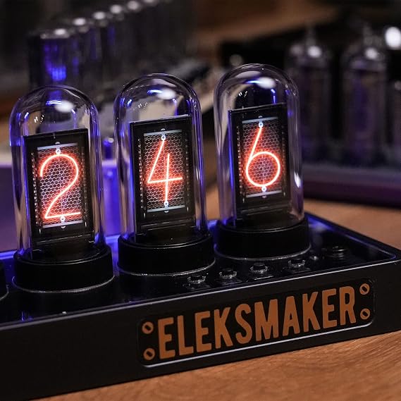 Elekstube IPS Nixie Tube Digital Clock Electronic Calendar 6 Bit LCD Time Photo Display Creative Retro Desk Decoration Gift, Best Boyfriend Gift (EleksTube IPS PRO)