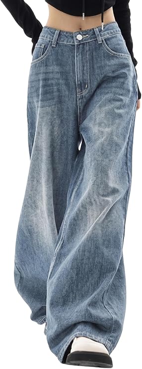 EMMIOL Jeans for Women Wide Leg Baggy Jeans