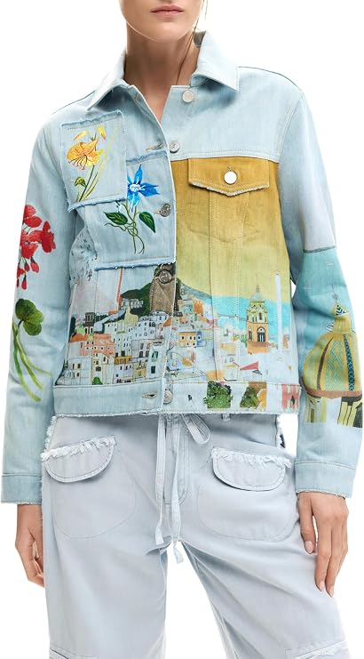 Desigual jacket denim from the women's collection, Blue, XL
