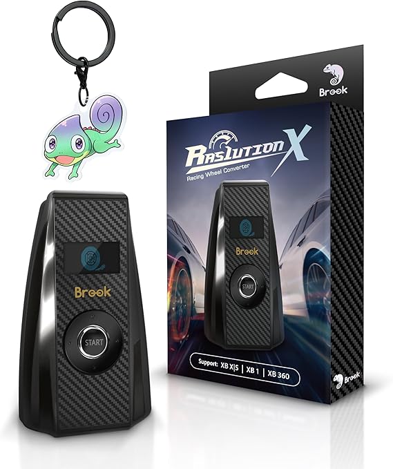Brook Ras1ution X - Road Bike Converter for Xbox Series X|S Xbox One & Xbox 360 60+ Wheel Support Force Feedback App Control & Exclusive Keyring