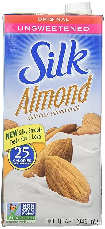 Silk PureAlmond Unsweetened Original Almondmilk, 32 oz (Pack of 1)