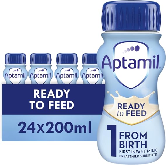 Aptamil 1 First Infant Baby Milk Ready To Use Liquid Formula, From Birth,