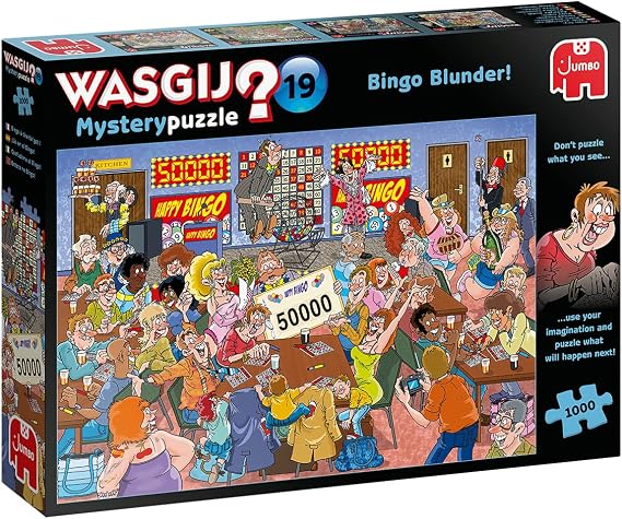 Jumbo, Wasgij, Retro Mystery 19 - Bingo Blunder!, Unique Jigsaw Puzzles for Adults, 1,000 Piece